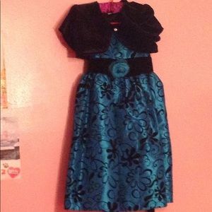 Cute velvet children's dress